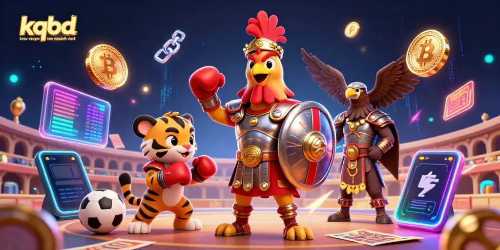 Visualize thrilling sports betting with kqbd truc tuyen hom nay nhanh nhat featuring a gladiator rooster and dynamic elements.