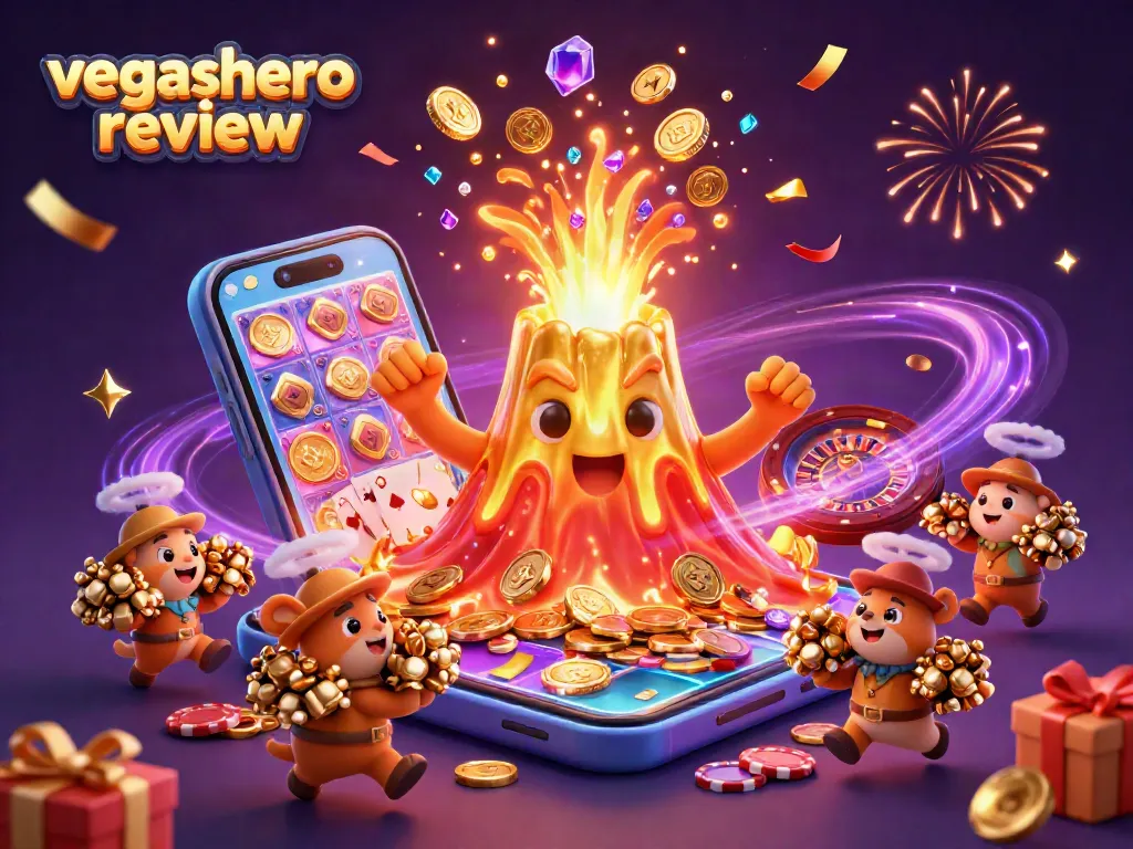 Experience the thrill of winning at VegasHero Casino with this vibrant slot scene brimming with treasures.